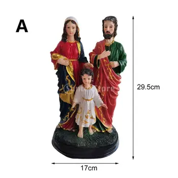 Статуэтка католического Святого семейства, Скульптура Иисуса Марии Иосифа, украшения, 12-дюймовая рождественская фигурка для рождественских свадебных подарков, праздника