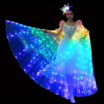 Взрослый светодиодный костюм с крыльями бабочки, флуоресцентный танцевальный костюм, взрослый светодиодный костюм, цирковые светящиеся костюмы, шоу для Рождественской вечеринки
