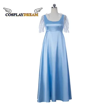 Синий костюм Дафны для Косплея, платье дафны в стиле регентства, ночная рубашка, Платье Джейн Остин, Бальное платье для Чаепития