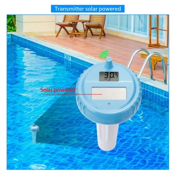 Солнечный Цифровой Термометр для бассейна Беспроводной Монитор температуры и влажности в бассейне Водонепроницаемые Наружные Плавающие термометры