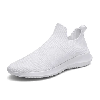 Мужские кроссовки для бега 2019, летняя брендовая спортивная обувь для бега на открытом воздухе, легкие дышащие мужские кроссовки-носочки, лидер продаж