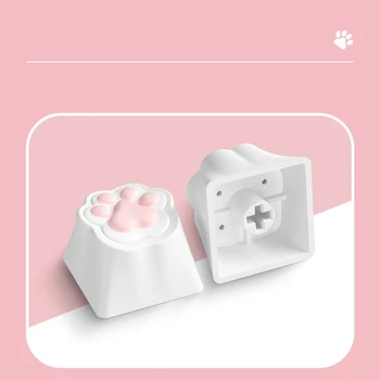 Пользовательские Колпачки Для Ключей Personality 3D Cute Cat Paw Keycaps OEM Профиль для MX Structure Механические Колпачки Для Ключей Замена Симпатичных Колпачков Для Ключей