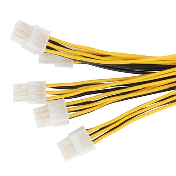 4 Шт 6-Контактный Разъем Серверный Кабель Питания PCIe Express для Antminer S9 S9I Z9 для P3 P5 Поддержка кабеля блока питания Майнера