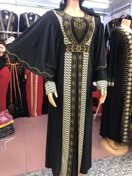 Новое мусульманское платье, одежда, юбка-качели, абайя, свободная длинная юбка, абайи для женщин, комплект из двух предметов с хиджабом