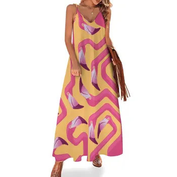 Новое пляжное платье без рукавов Flamingo Maze
