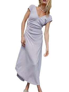 Сексуальное и шикарное летнее женское облегающее платье 2023 года с глубоким вырезом на спине и без рукавов для коктейля