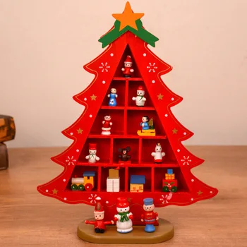 Рождественские поделки, деревянная Рождественская елка, подарочные украшения для стола, украшения для витрин детского торгового центра, украшения ручной работы, украшения Рождество