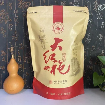 250 г чайного пакетика Дахунпао В пакетиках на молнии Китайский Черный чай с дымчатым вкусом Wuyi Moutain Самоуплотняющийся пакетик Китайский пакет для упаковки чая Da hong pao