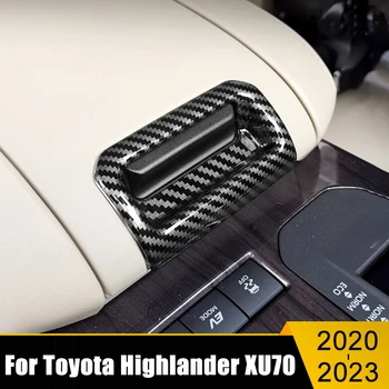 Для Toyota Highlander XU70 2020 2021 2022 2023 ABS Гибридный Автомобильный Подлокотник Коробка Ручка Рамка Крышка Накладка Наклейка Автомобильные Аксессуары