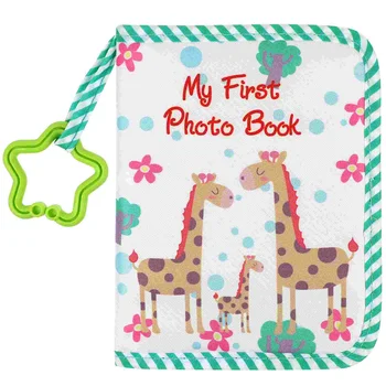 Детский фотоальбом Фотоальбом для новорожденных на первом году жизни Альбомы для новорожденных для гостей в душе Альбом для фотографий с жирафом своими руками с семейной записью