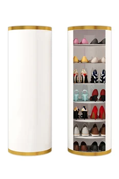 Вращающийся небольшой обувной шкаф для домашнего порога простое современное роскошное оформление краской креативный многофункциональный наружный вход c