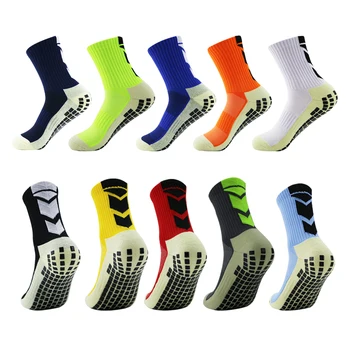Высококачественные хлопковые носки для футбола с нескользящей присоской, хлопковые носки для велоспорта, бега и верховой езды