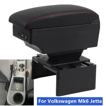 Коробка Для Подлокотника Volkswagen Jetta Для Volkswagen Mk6 Jetta Автомобильный Подлокотник Центральный Ящик для хранения с USB Салонными Автомобильными Аксессуарами