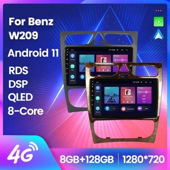 Android 11 Автомагнитола для BENZ C-Class W203 C200 C320 C350 CLK W209 2002-2005 8-ядерный Мультимедийный Плеер GPS Навигация Carplay DSP