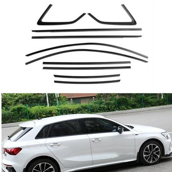 Оконные накладки Уплотнительная Юбка Боковая Прокладка Наклейка на наружную полосу автомобиля для Audi A3 S3 Хэтчбек 2021-2023