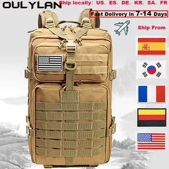 Oulylan Уличные военные рюкзаки, тактические походные сумки 30Л / 50Л 900D Нейлоновый тактический рюкзак, водонепроницаемая походная охотничья сумка
