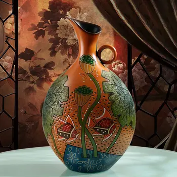 Керамическая ваза для гостиной в китайском стиле, Украшение домашнего винного шкафа, Товары для Новоселья, Подарки