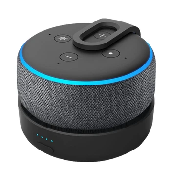 Док-станция с динамиком Alexa 3-го поколения, 16 часов воспроизведения, перезаряжаемый аккумулятор для Echo Dot 3