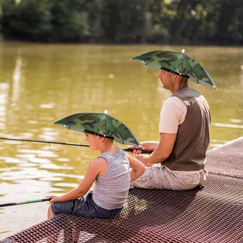 Складной Головной зонтик, Непромокаемая кепка, гольф, Солнцезащитные головные уборы, Рыбалка, Кемпинг, пешие прогулки, Солнцезащитные кепки для рыбалки