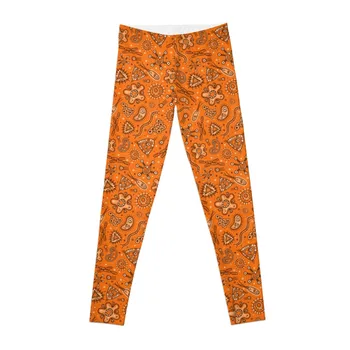 Мультяшные микробы -оранжевые леггинсы Женские брюки тренировочные шорты одежда для спортзала Женские леггинсы
