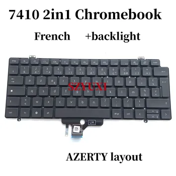 100% НОВЫЙ оригинальный французский для Dell Latitude 7410 2в1 Клавиатура ноутбука Chromebook С подсветкой H9K14 0H9K14 NSK-QRDBC