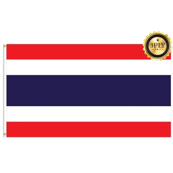 Флаг Таиланда с двойным покрытием из солнцезащитного крема 90 x 150, фестивальный универсальный флаг, вентиляторы, полиэстер