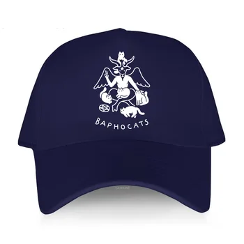 Новая хлопчатобумажная бейсболка для гольфа для взрослых Snapback Baphocats Бафомет Сатана Демон Оккультный Козел Популярные кепки для подростков летний Стиль шляпы