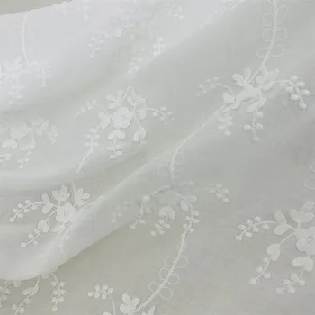 2 ярда Хлопчатобумажной кружевной ткани с 3D-вышивкой Корейская версия Аксессуаров для платья 130 см SX1233