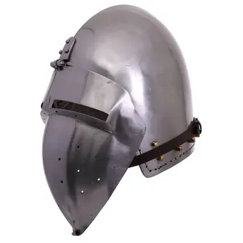 Средневековый рыцарский пластинчатый доспех, шлем с клапанным визором, шлем обезьяны, бацинет, который реальный человек может носить по почте.