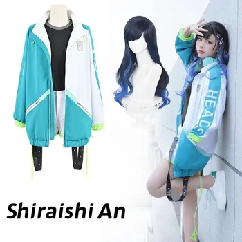 Shiraishi An Cosplay Project Sekai Colorful Stage! Яркий косплей BAD SQUAD, куртка, парик, полный костюм, одежда для Хэллоуина