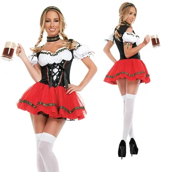Карнавальная леди Мюнхен, костюм на Октоберфест, Германия, Баварское пиво, горничная, официант, косплей, Парад, таверна, маскарадное платье для вечеринки