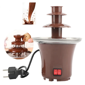 Небольшая настольная машина для плавления горячего шоколада с водопадом электрическая машина для приготовления шоколадного фонтана