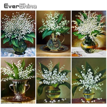 EverShine Алмазная вышивка Лилия 5D Полноразмерная цветочная картина из стразов, мозаика, наборы для рукоделия, настенное искусство