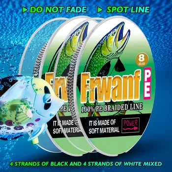 Frwanf 100M 8X рыболовный бренд Super Strong Japan Мультифиламентная PE плетеная леска 8 нитей 6-300 фунтов