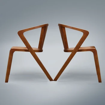 Дизайнерские обеденные стулья в скандинавском минимализме Обеденный стул из массива Дерева Мебель для гостиной Роскошный Обеденный стул для отдыха в отеле