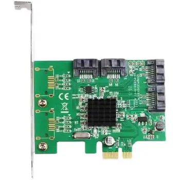 6 Гбит /с PCIE до 4 Портов SATA 3.0 III Адаптер Расширения PCI-e PCI Express x1 Плата Контроллера Плата расширения Marvell 9215