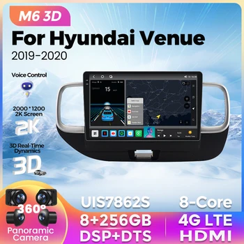M6 Pro Plus 3D для Hyundai Venue 2019-2020 Автомобильный Радио Мультимедийный плеер GPS Навигация AI Voice Carplay Авторадио Стерео BT5.1